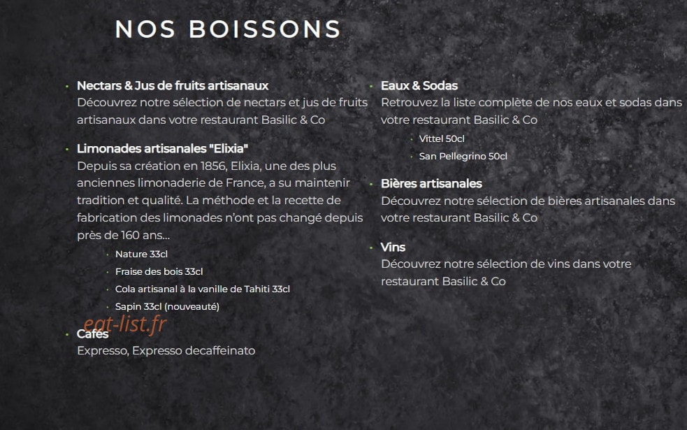 Basilic & Co — carte page 6