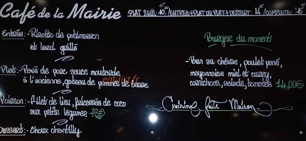 Café de la mairie — carte page 1
