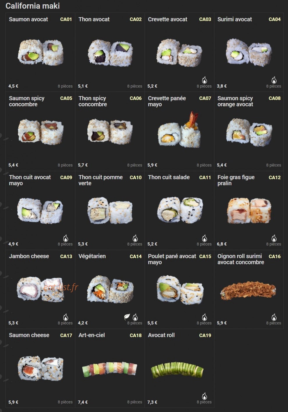 Jap'n Thai — carte page 4