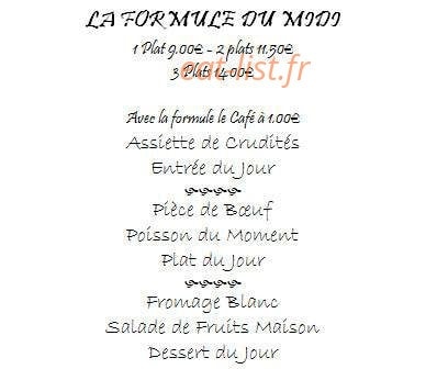La Brasserie du Bignon — carte page 1