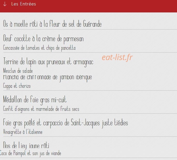 Le Fleuron — carte page 1