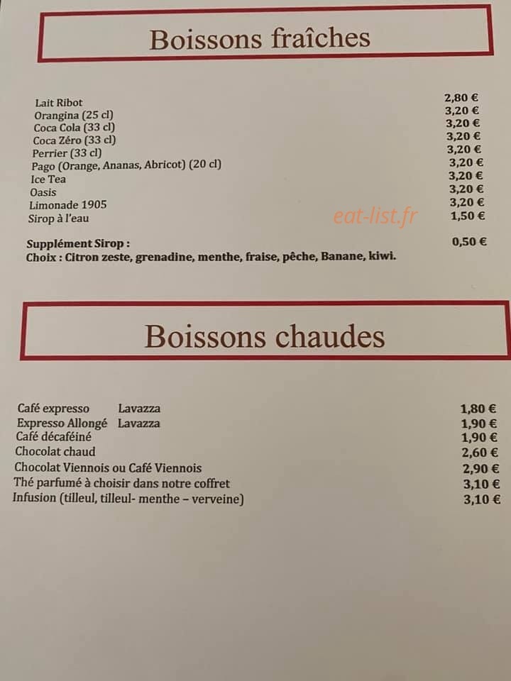 Creperie la Gourmandise — carte page 10
