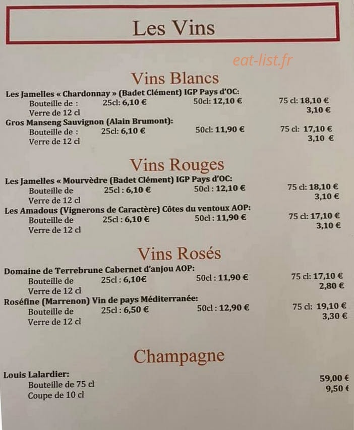 Creperie la Gourmandise — carte page 5