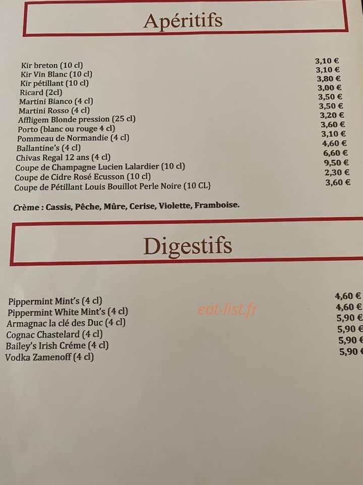 Creperie la Gourmandise — carte page 6