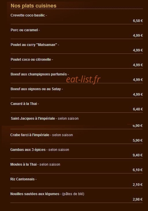 Instant Thai — carte page 2