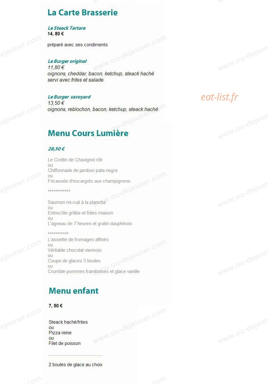 Le Cours Lumière — carte page 4