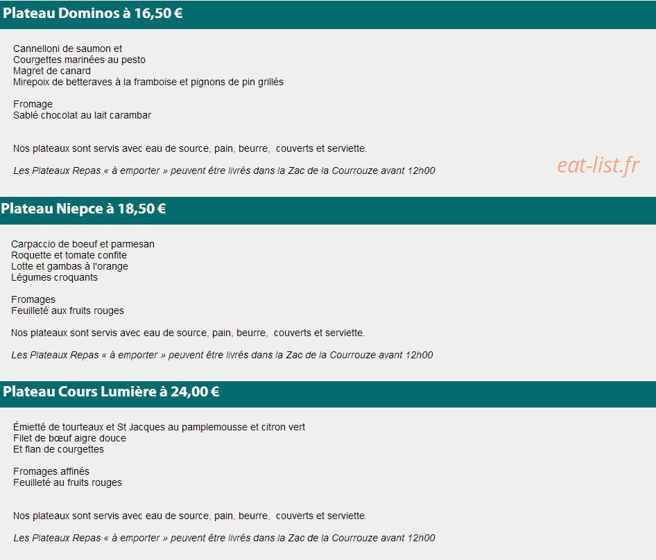 Le Cours Lumière — carte page 12