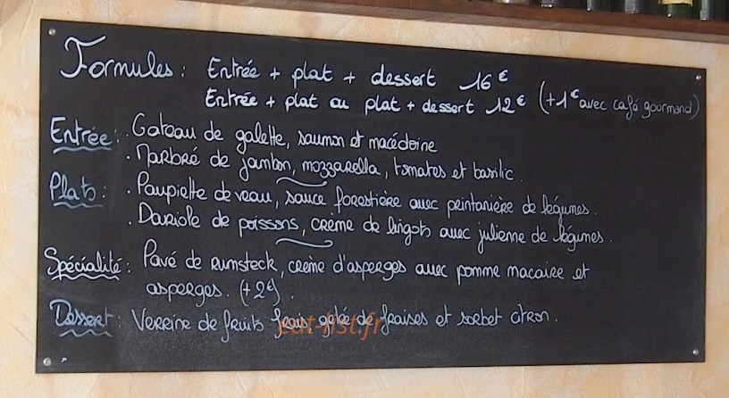 Le P'tit Cellier — carte page 1
