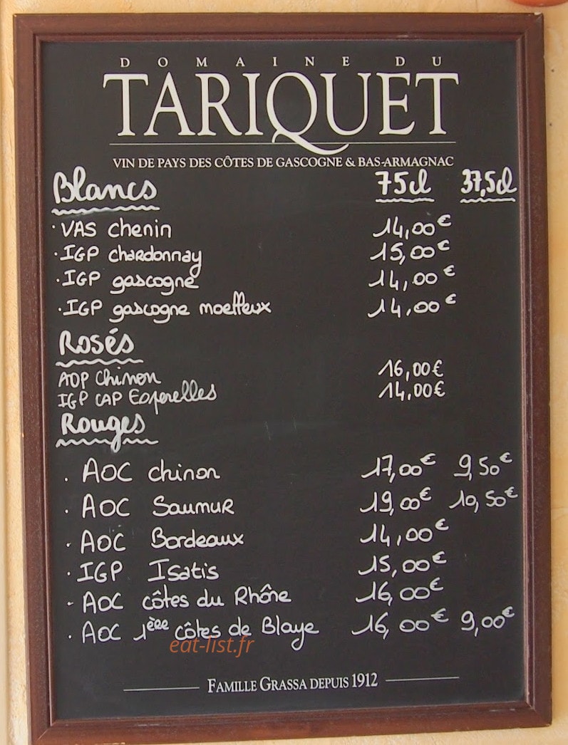 Le P'tit Cellier — carte page 2