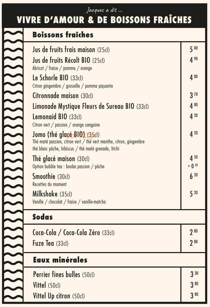 Le Saint-Jacques Café — carte page 4