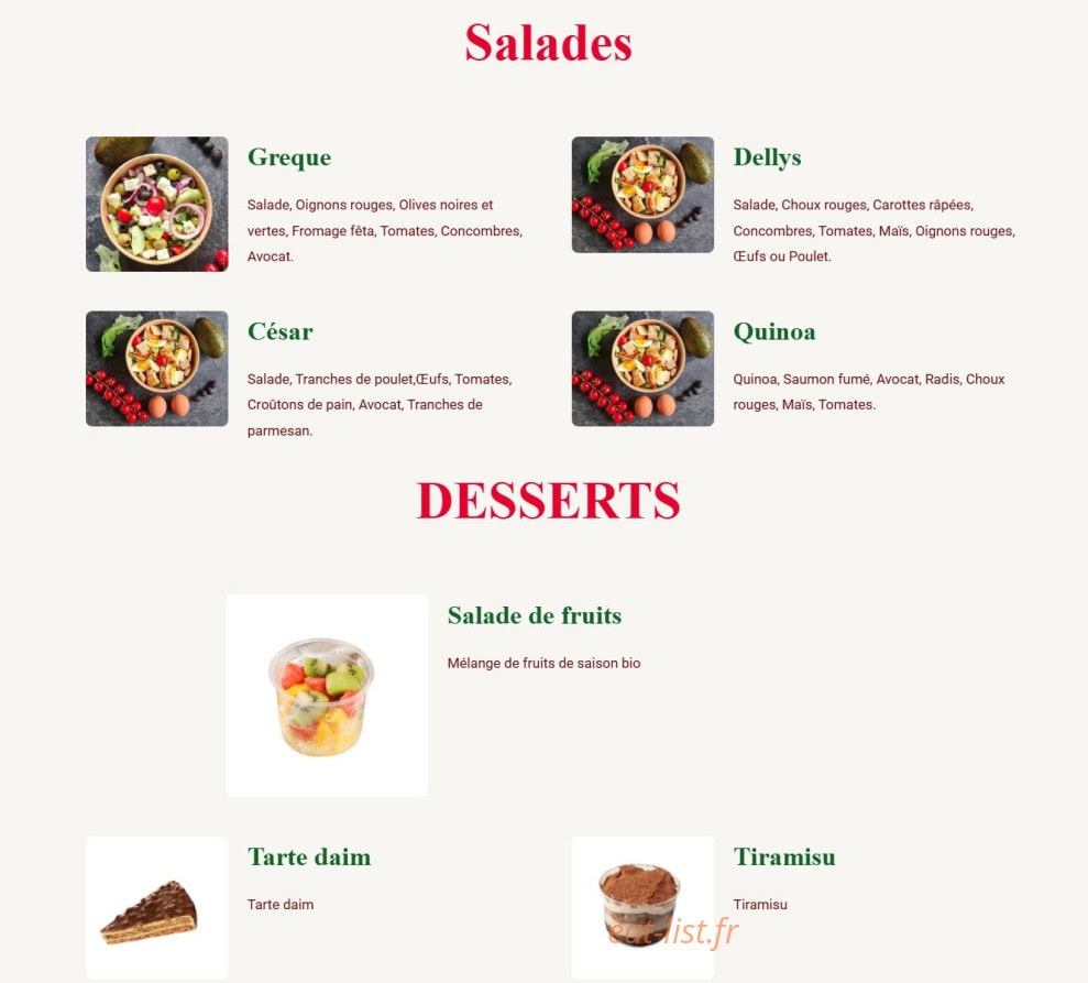 Pizza Dellys — carte page 5
