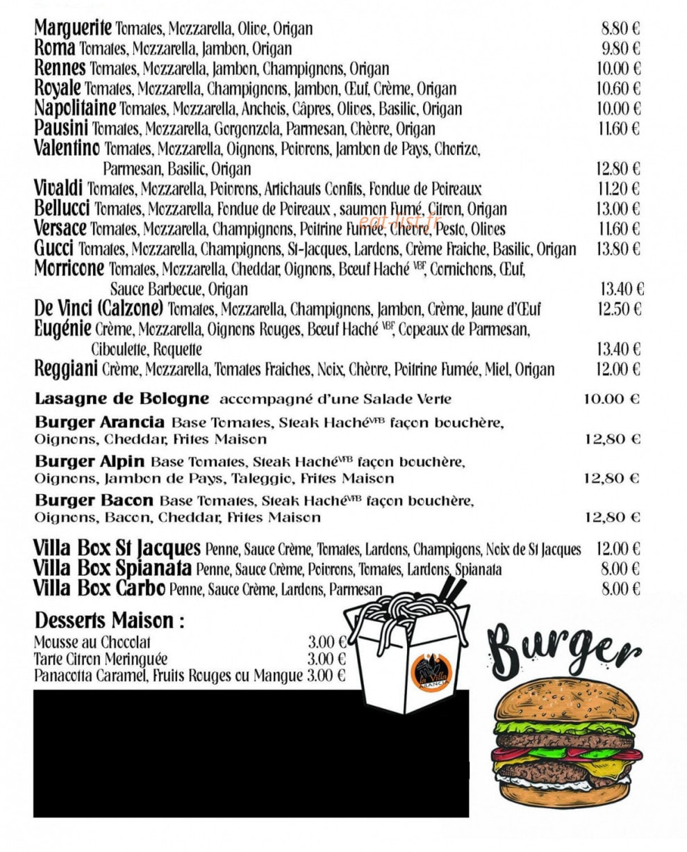 La villa arancia — carte page 1