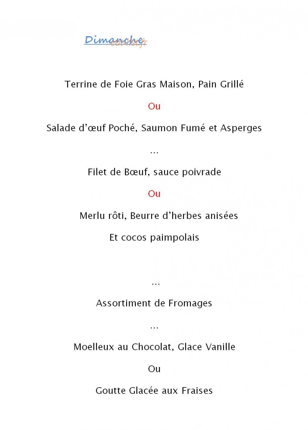 Auberge du Couesnon — carte page 3