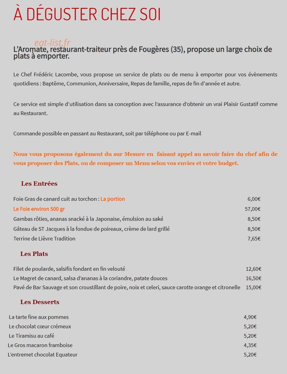 L'Aromate — carte page 5