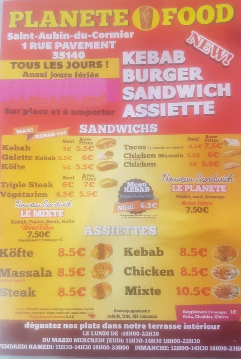 Planete food — carte page 2
