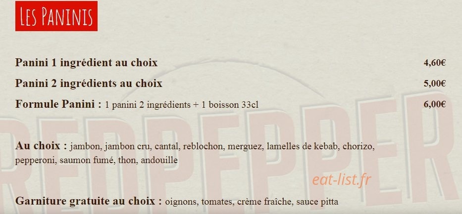 Redpepper — carte page 6