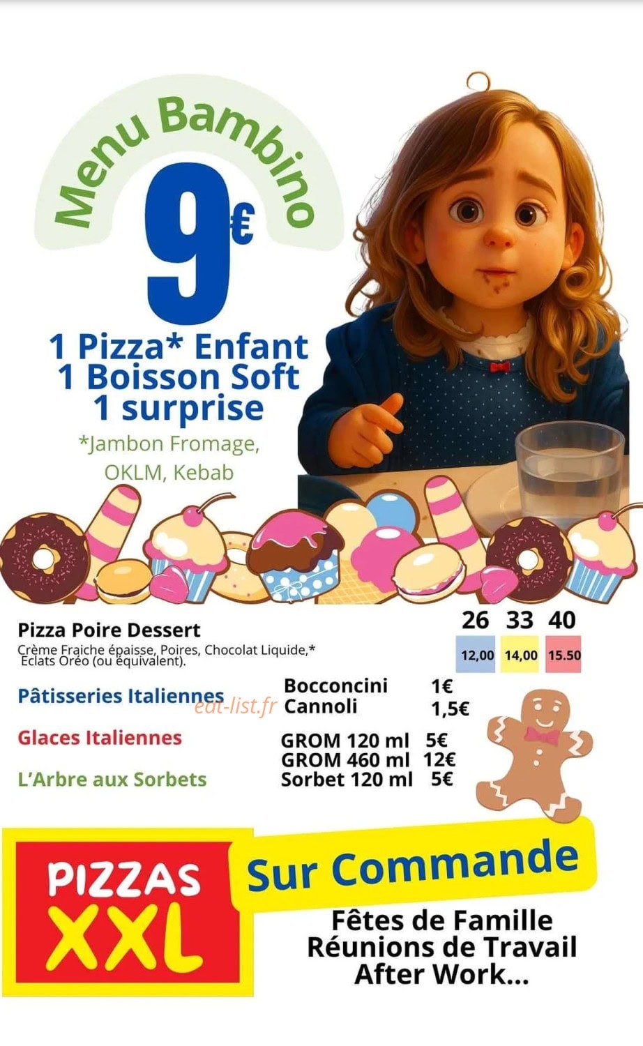 Po'potes & Pizzas — carte page 1