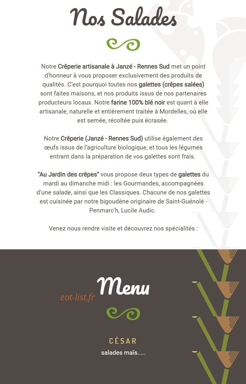 Au jardin des crêpes — carte page 3