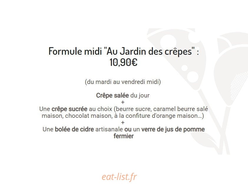 Au jardin des crêpes — carte page 4