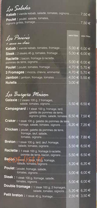 KD Kebab — carte page 2