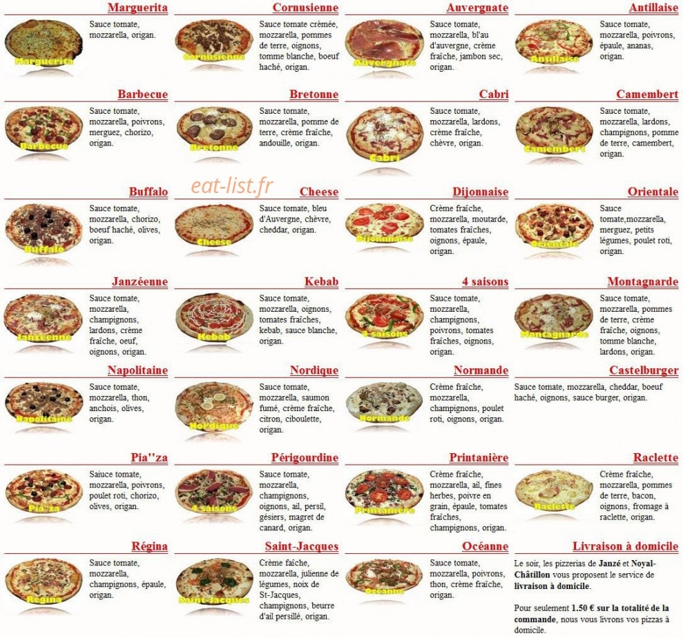 La Pia'za — carte page 1