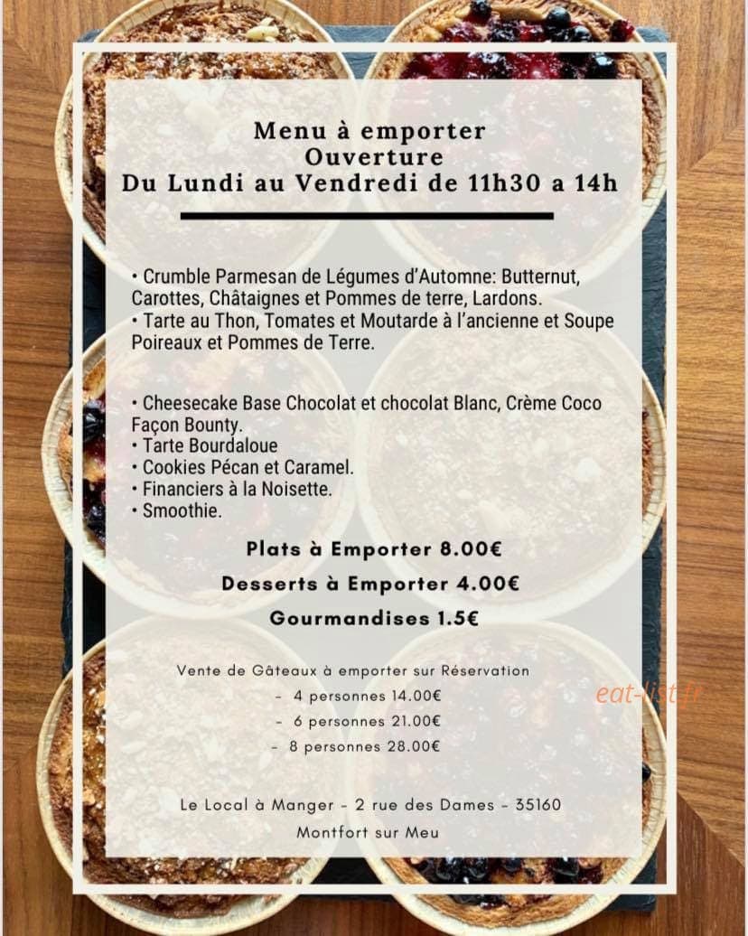 Le local à manger — carte page 1