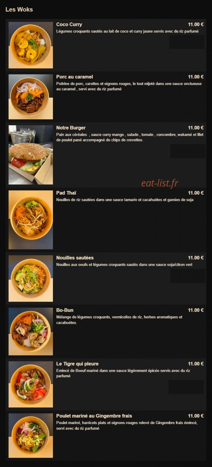 Ô Thaï — carte page 4
