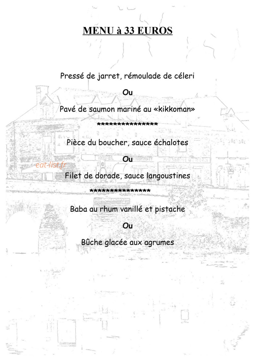 Auberge de Réan — carte page 3
