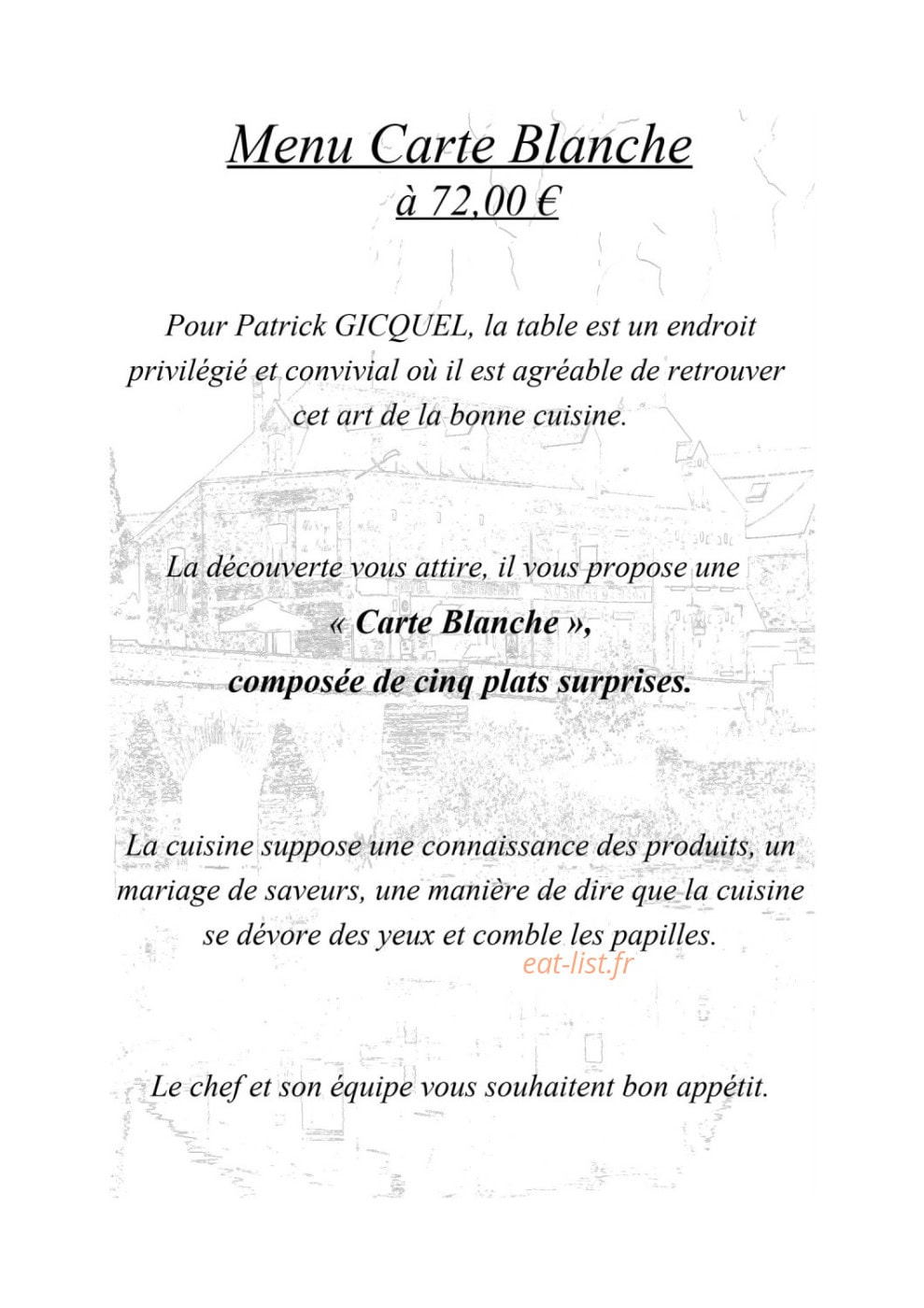 Auberge de Réan — carte page 4