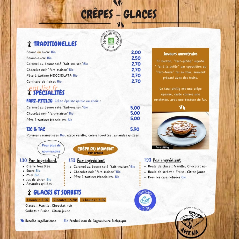 Bar à crêpes — carte page 4