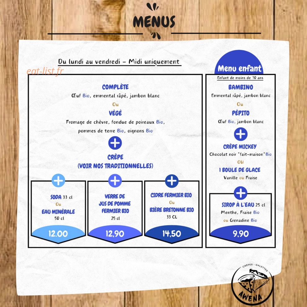 Bar à crêpes — carte page 3
