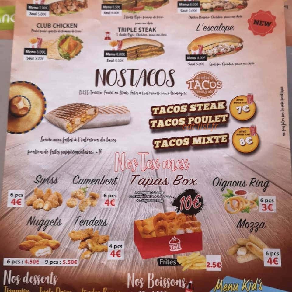 Burger Time — carte page 4