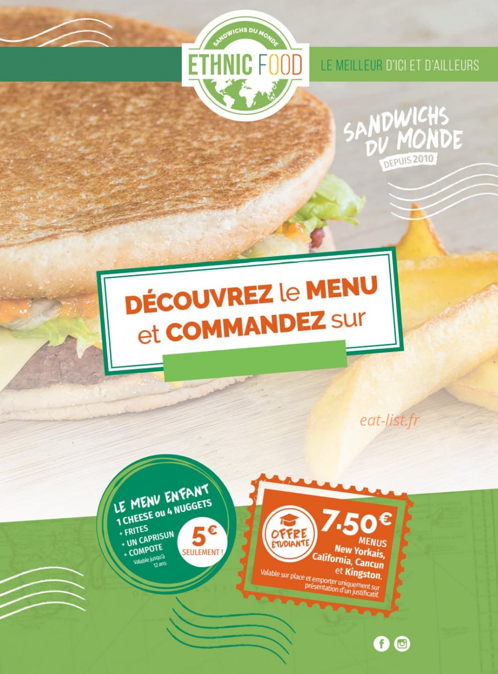 Ethnic Food — carte page 1