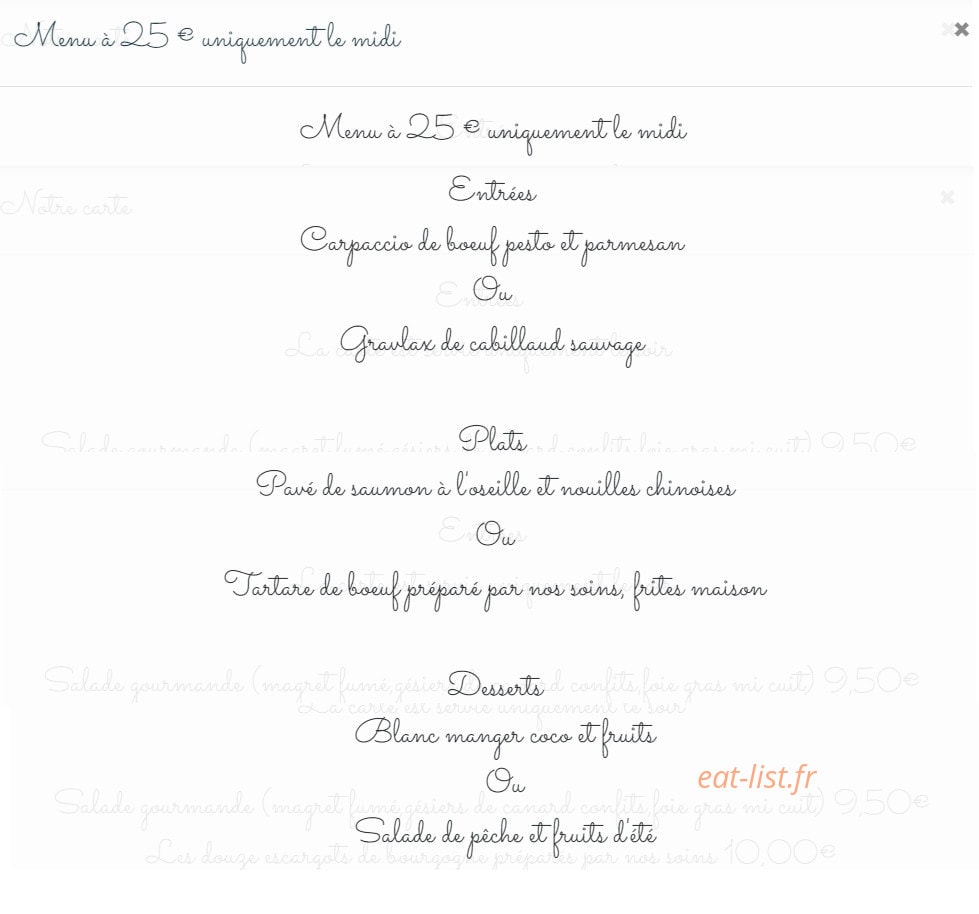 Restaurant Carpe Diem — carte page 3