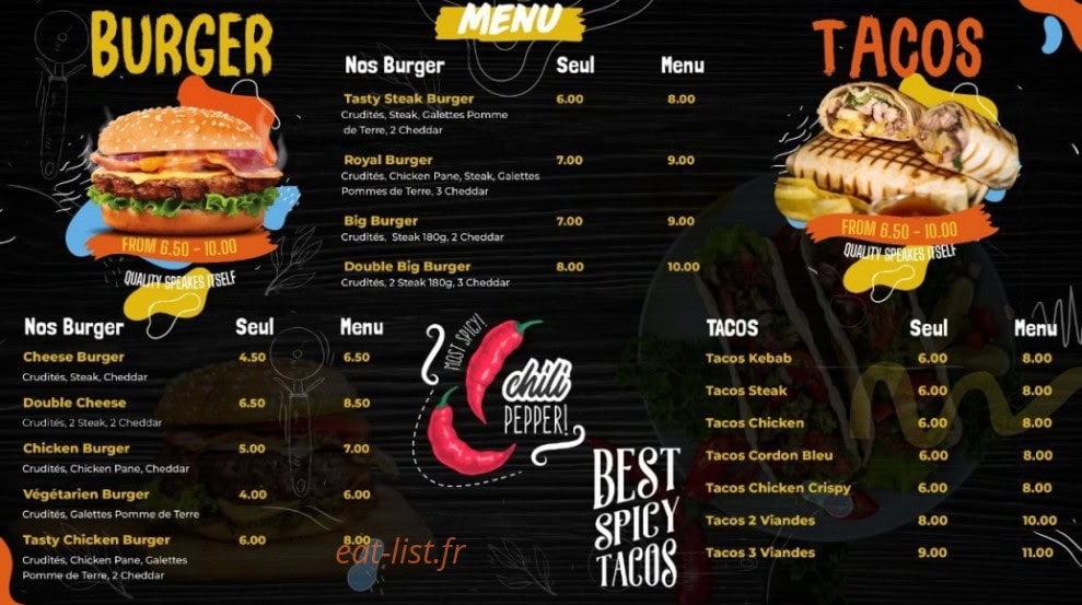 Tandoori food — carte page 3