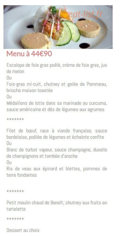 Auberge Lucas — carte page 4