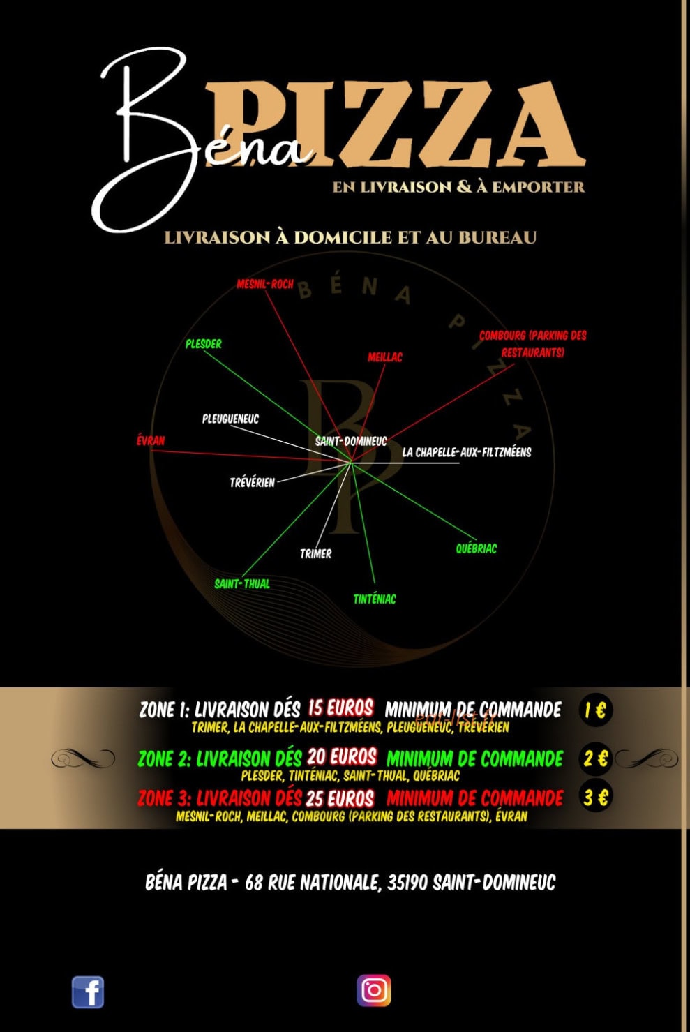 Béna Pizza — carte page 4