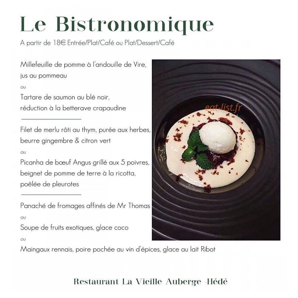La Vieille Auberge — carte page 1