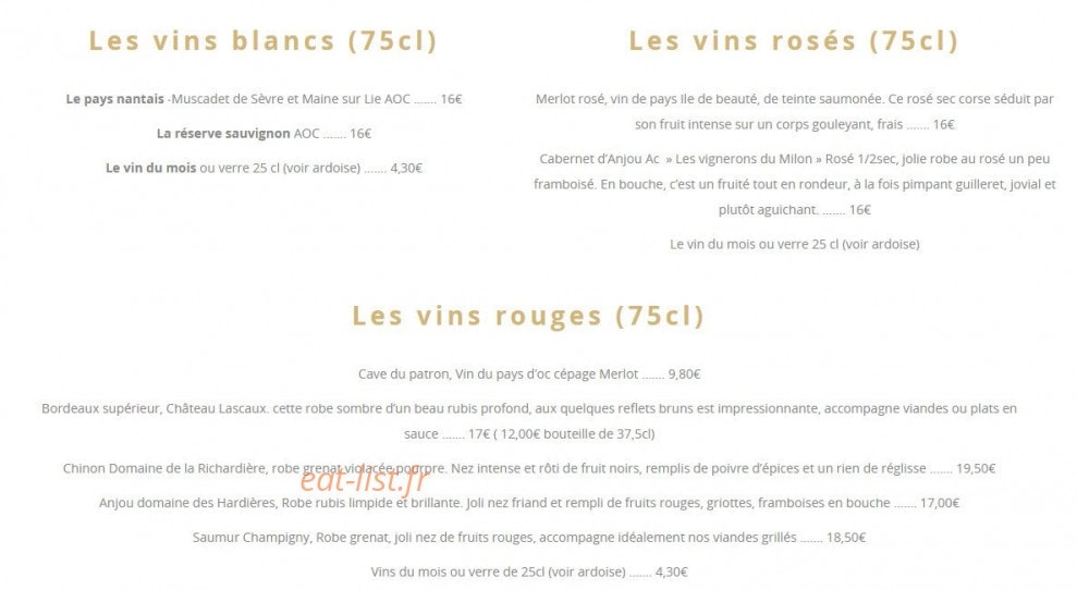 Crêperie de l'Ise — carte page 5