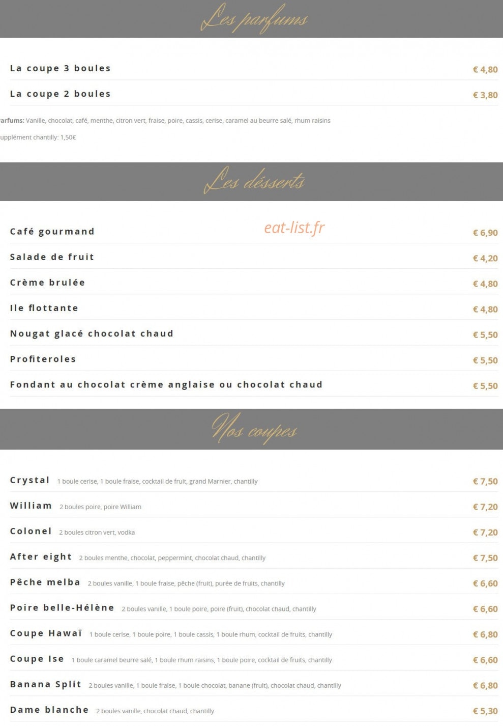 Crêperie de l'Ise — carte page 4