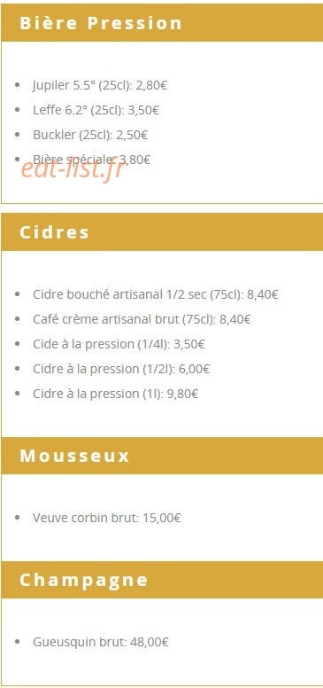 Crêperie de l'Ise — carte page 7