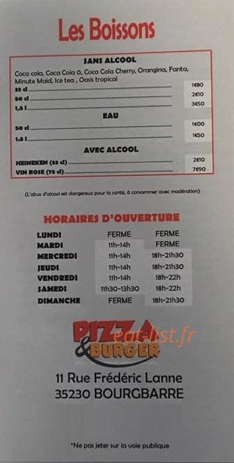 Pizza&burger — carte page 6