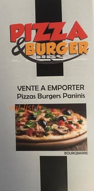 Pizza&burger — carte page 1