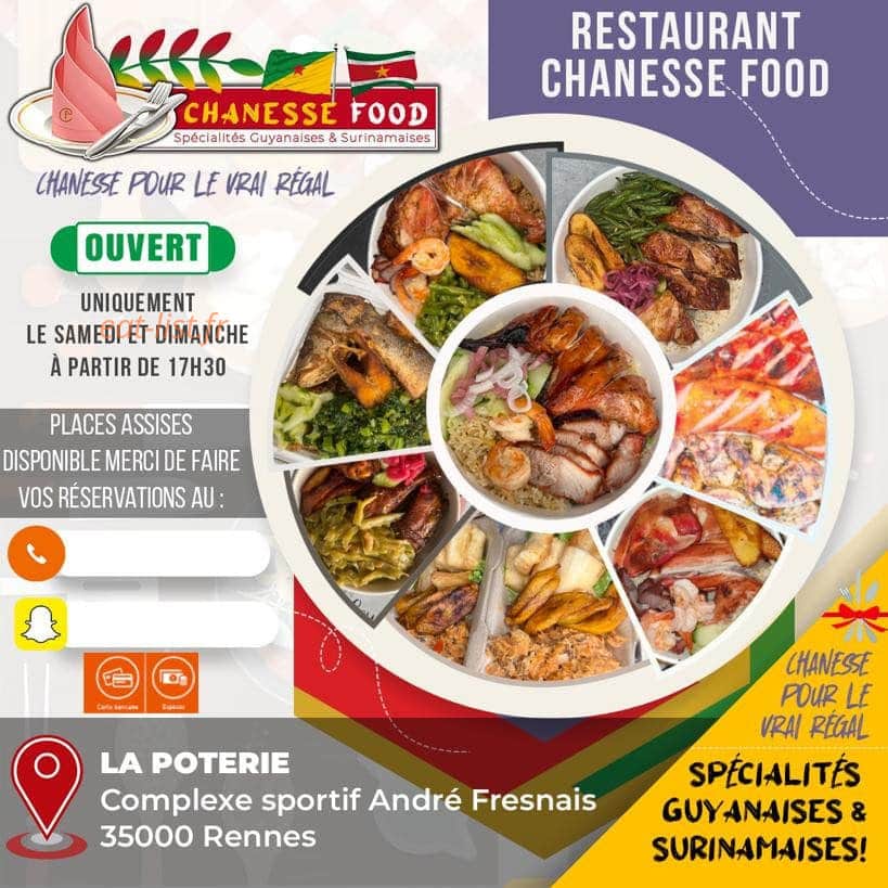 Chanesse Food — carte page 1