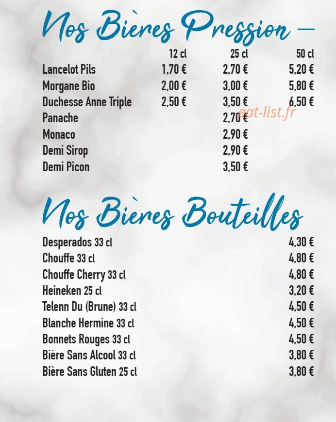 Aux Saveurs de Marie — carte page 4