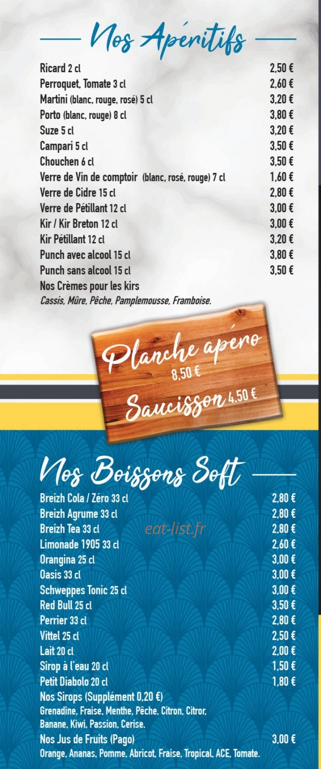 Aux Saveurs de Marie — carte page 3