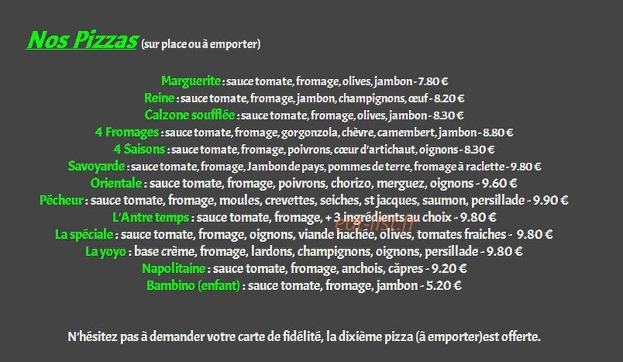 L'Antre Temps — carte page 1