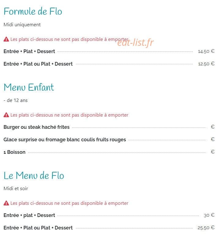 La table de Flo — carte page 4