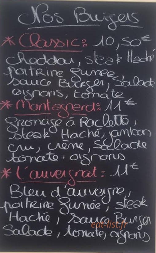 Le bistrot de la fontaine — carte page 1
