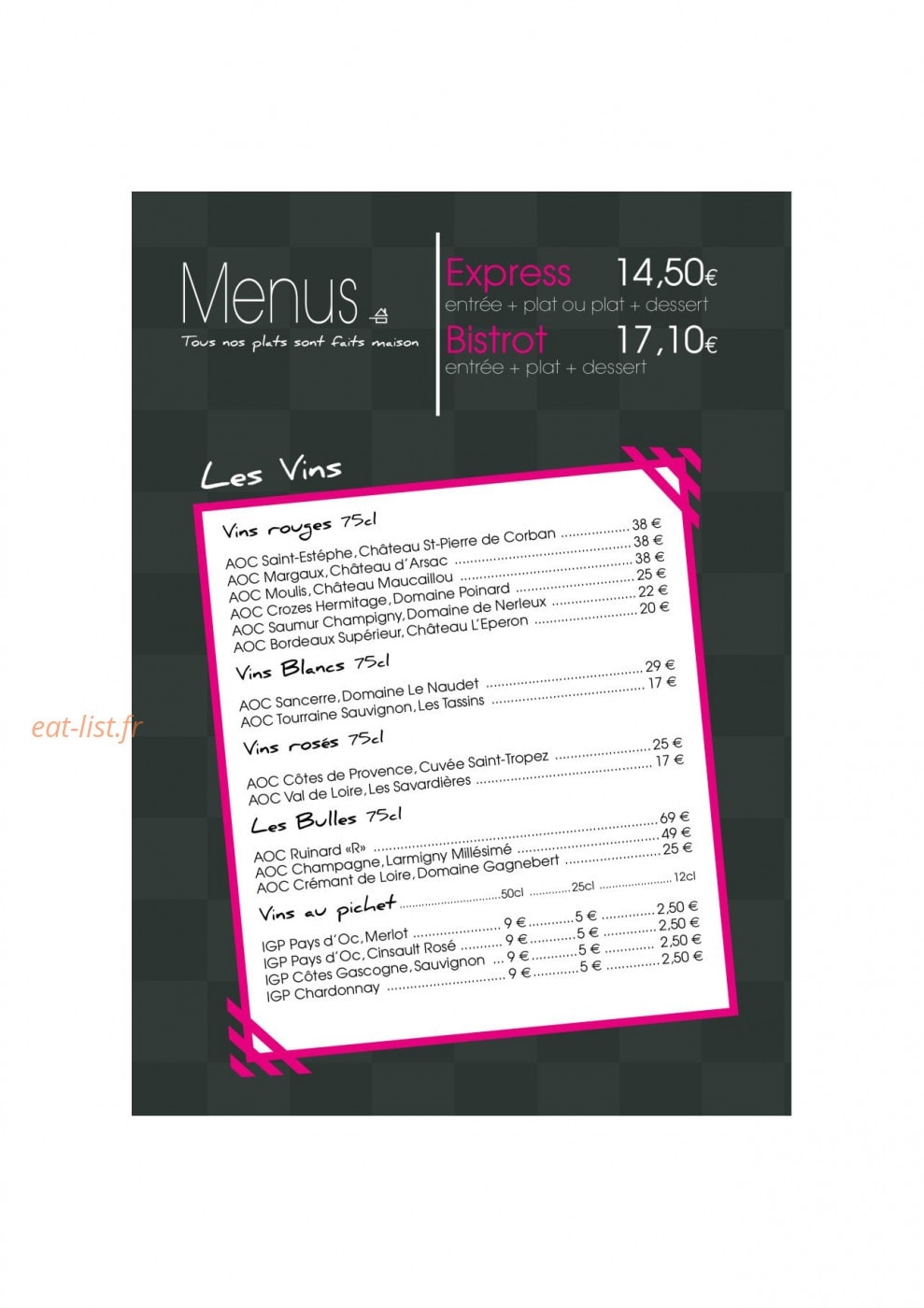 L'auberge — carte page 2